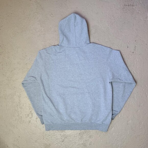 'Champion' eco-blend grey distressed hoodie pullover sweatshirt men's L - Picture 2 of 4
